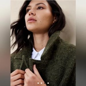 Banana Republic Knit Cocoon Coat in Green/Moss - Never worn